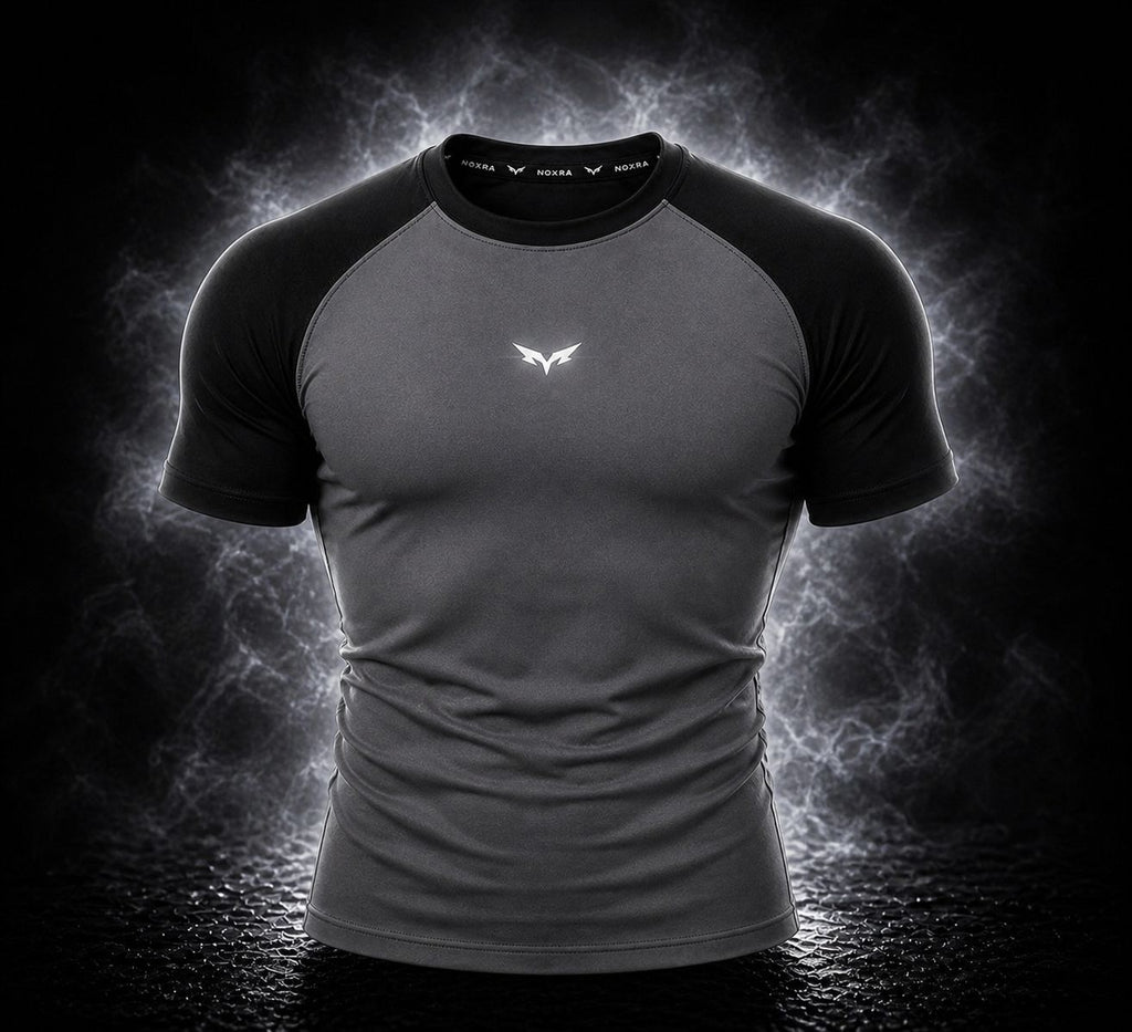 NOXRA Premium Compression Gym & Fitness Tişört FÜME