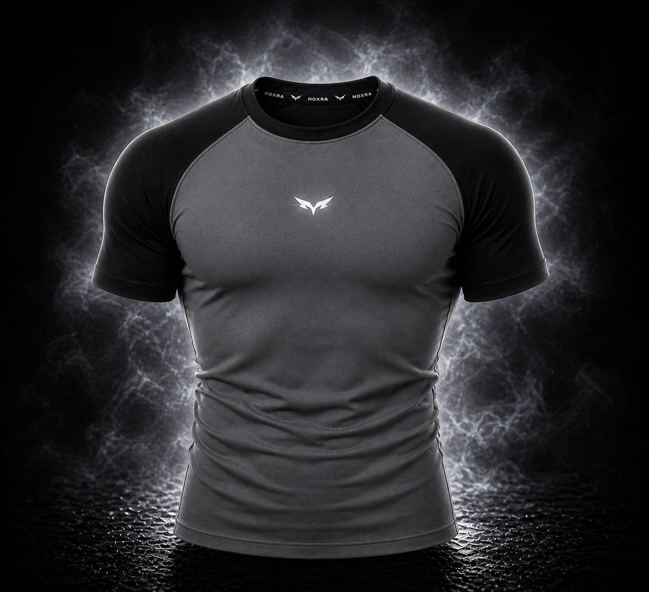 NOXRA Premium Compression Gym & Fitness Tişört FÜME