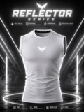 NOXRA Reflektör Atlet - Işıkta Parlayan Reflektif Logo, Compression Fit Sporcu Atleti