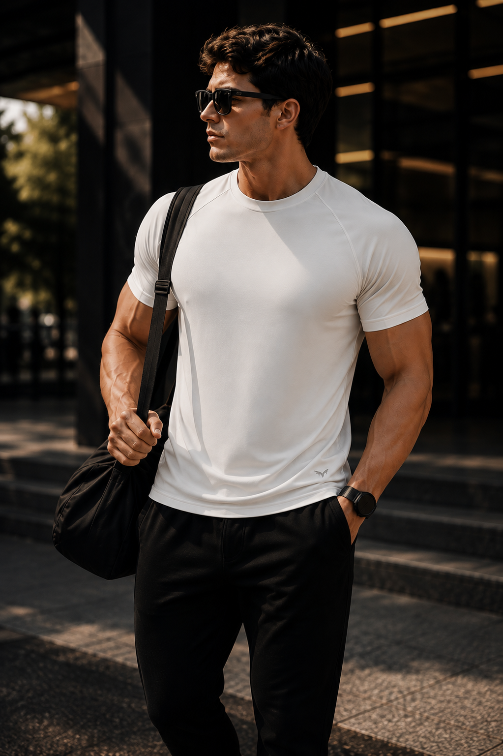 Form Fit Kesim Günlük Beyaz Tişört (Ekru)