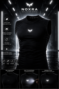 NOXRA Reflective Series | Premium Compression Gym & Fitness Sıfır Kol Atlet