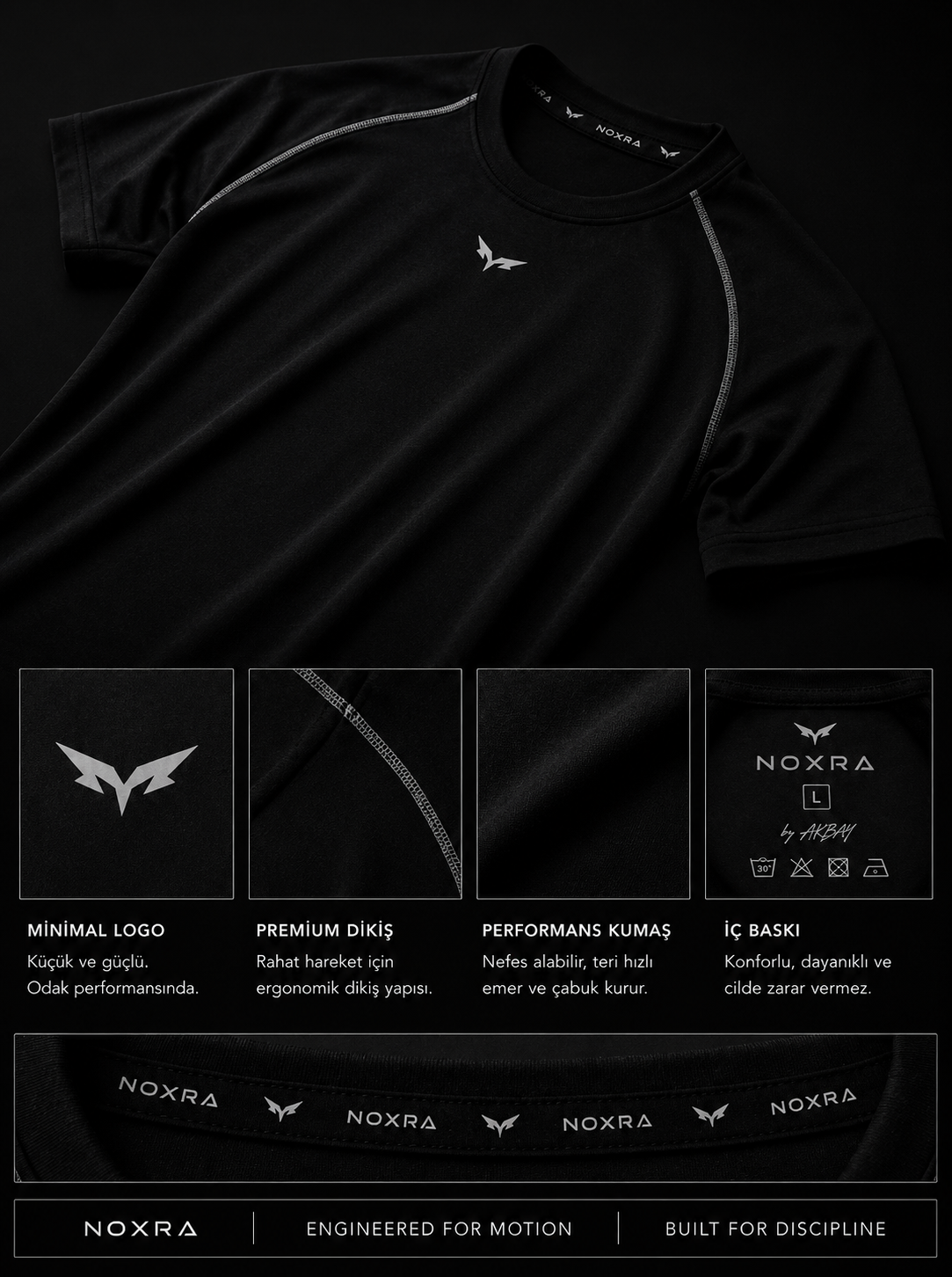 NOXRA Premium Compression Gym & Fitness Tişört