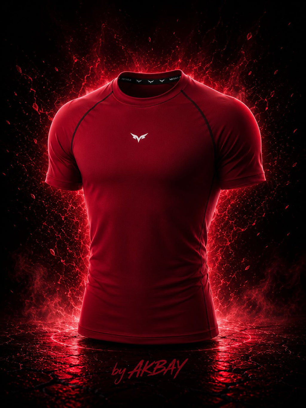 NOXRA Premium Compression Gym & Fitness Tişört BORDO
