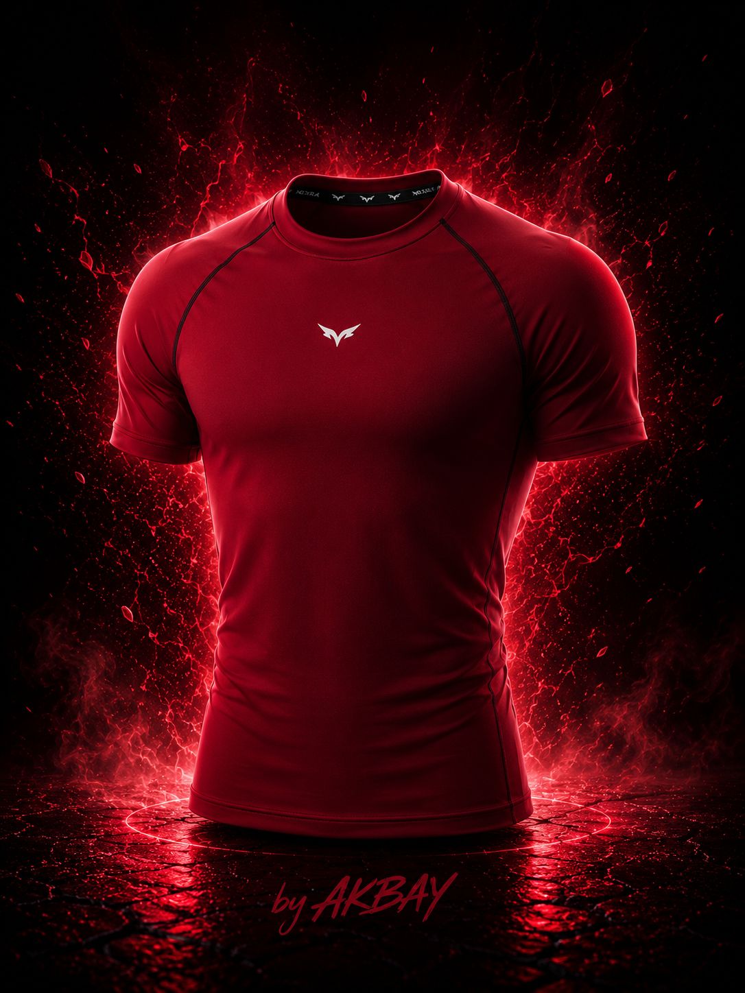 NOXRA Premium Compression Gym & Fitness Tişört BORDO