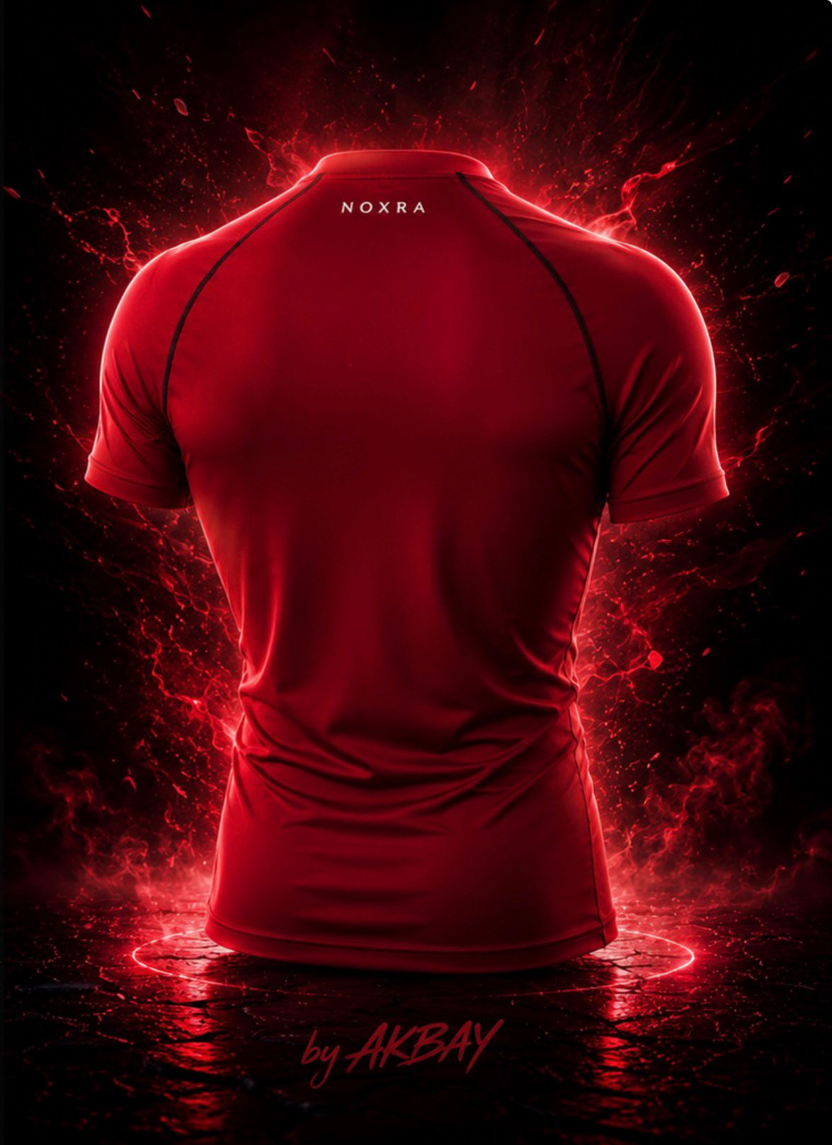 NOXRA Premium Compression Gym & Fitness Tişört BORDO
