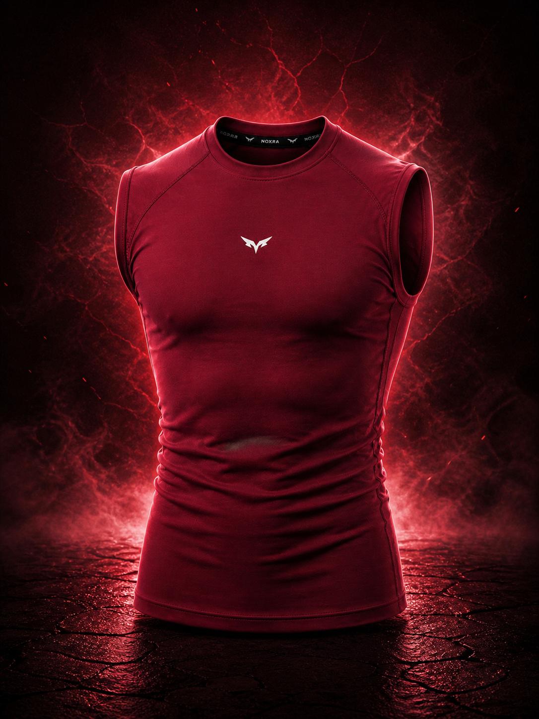 Compression Slim Fit Spor Tişört BORDO
