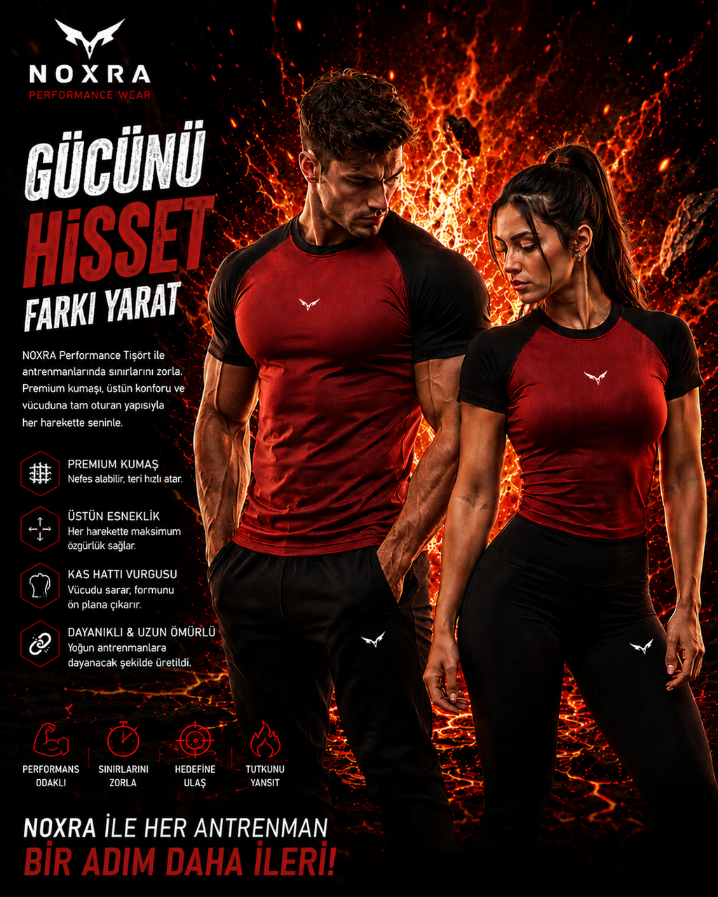 NOXRA Compression Spor Tişörtü
