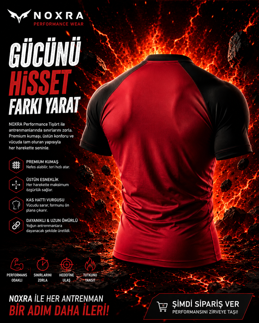 NOXRA Compression Spor Tişörtü