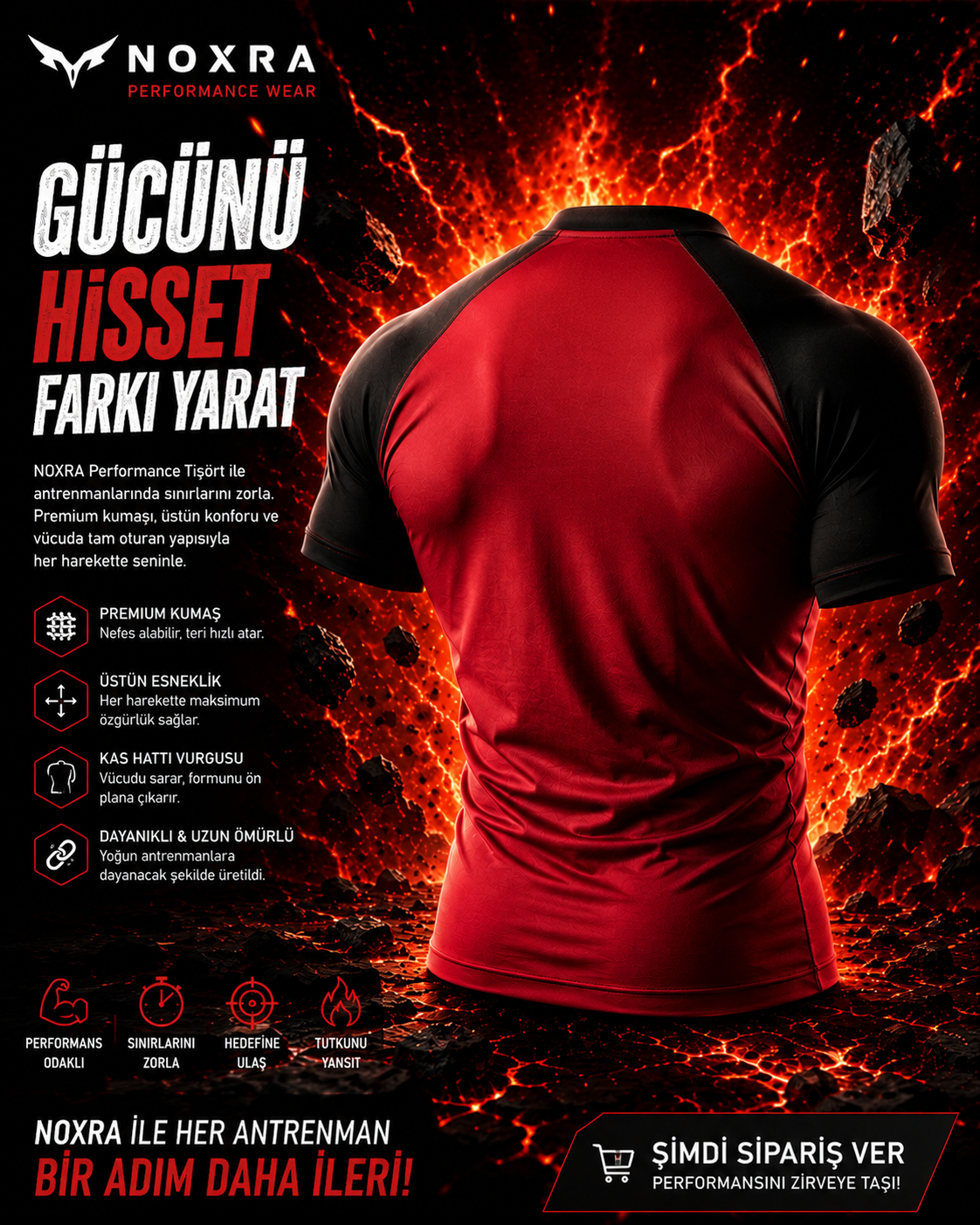 NOXRA Compression Spor Tişörtü