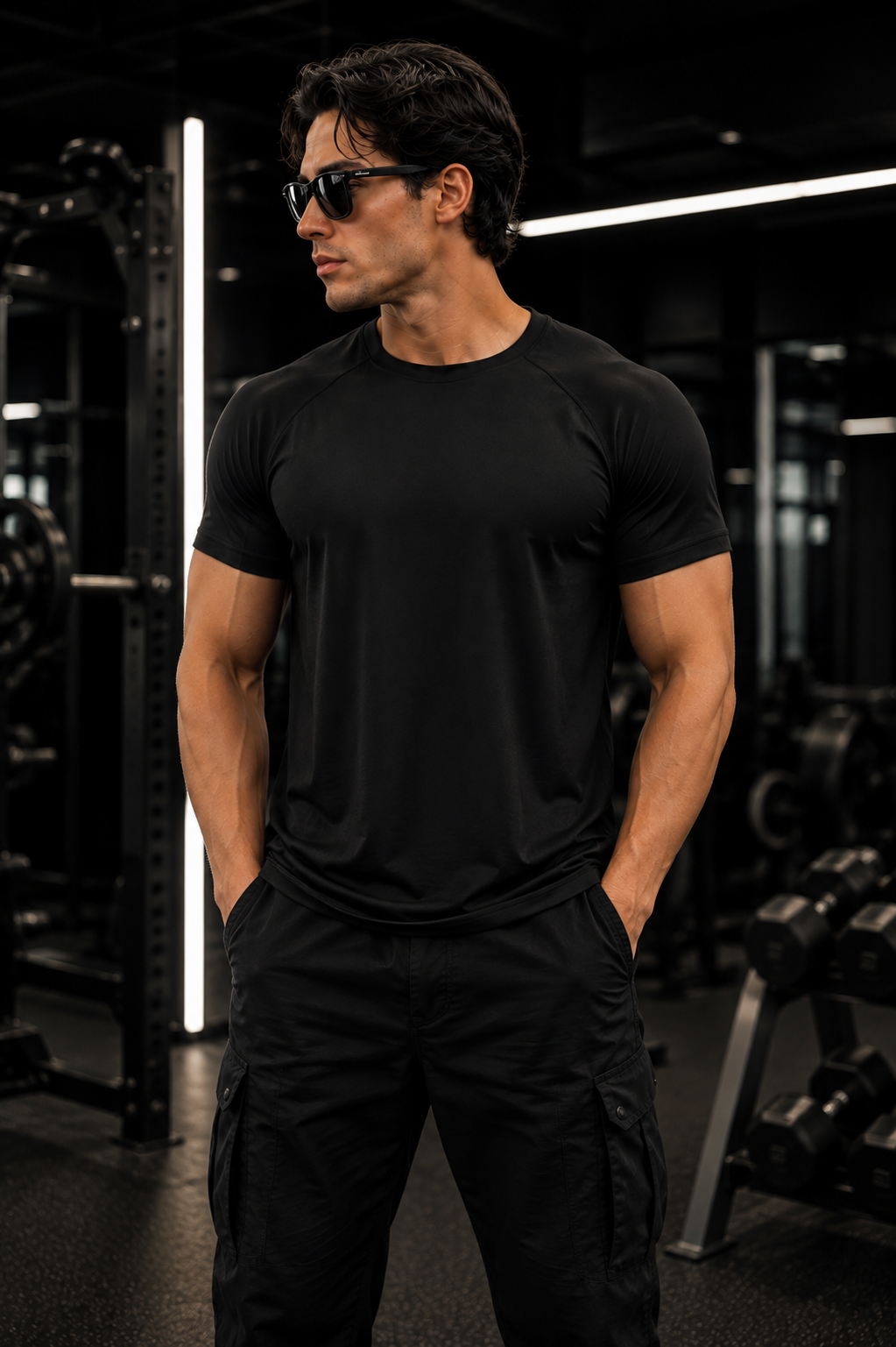 Form Fit Kesim Günlük Siyah Tişört
